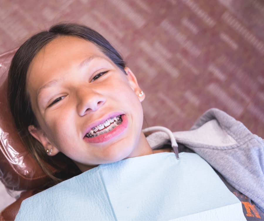 teen smiling with braces