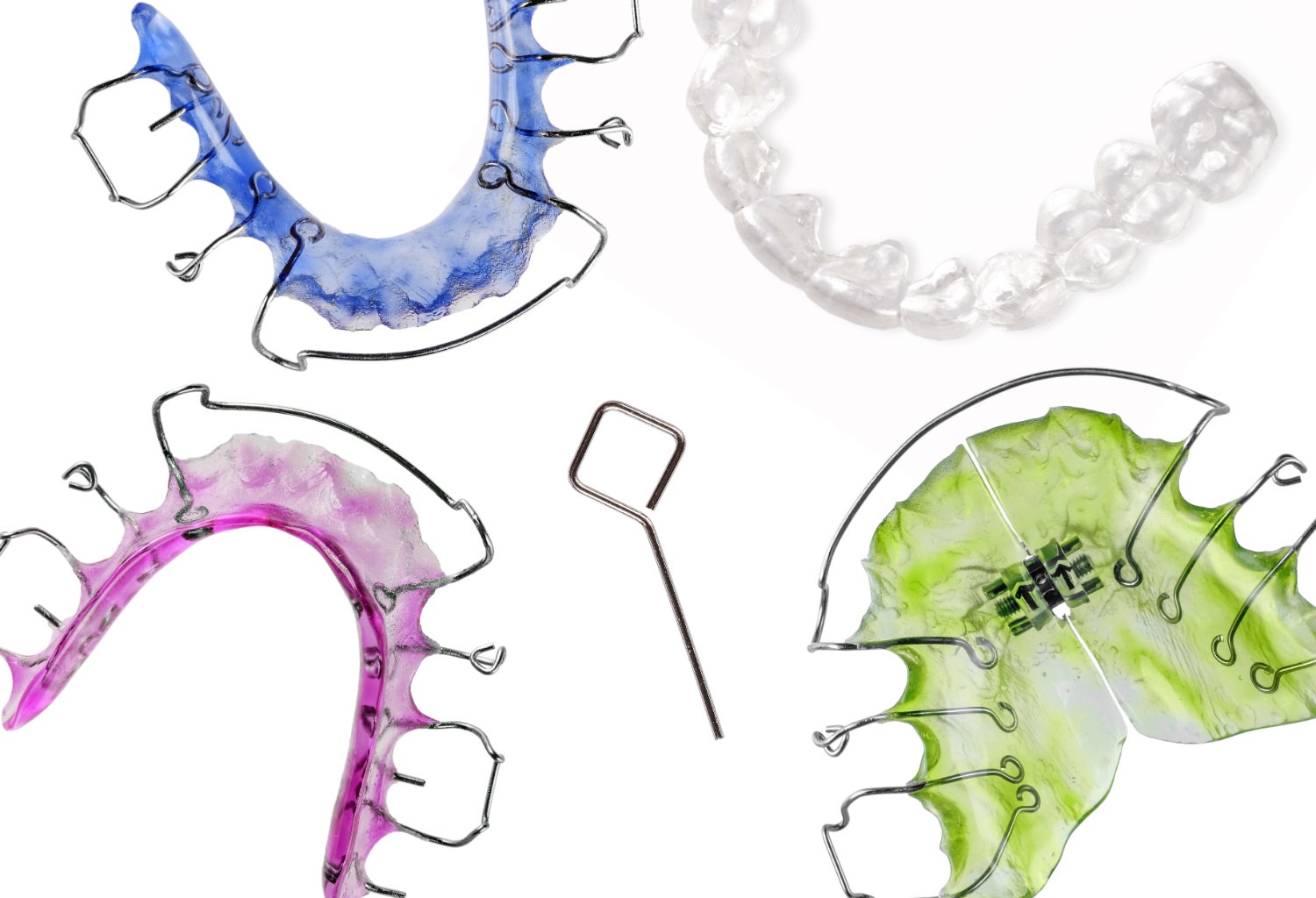 colorful orthodontic retainers